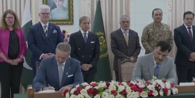 The delegation is visiting Pakistan to explore opportunities for expansion of mining operations in Pakistan and assess potential for value addition in mineral resources and development of supporting infrastructure.