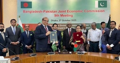 The MoU, signed today (27 October) on the sidelines of the 9th Meeting of the Bangladesh–Pakistan Joint Economic Commission (JEC) held in Dhaka