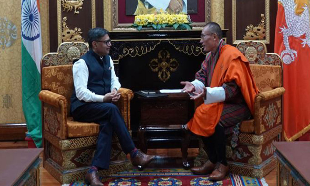 Indian Foreign Secretary Vikram Misri held talks with Bhutan's Prime Minister Tshering Tobgay (Photo:X/@Indiainbhutan)