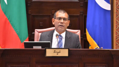 Parliament Speaker, former President Mohamed Nasheed presides over a parliamentary sitting. (Photo/People's Majlis)