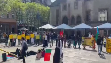 Balochs hold anti-Pakistan protests in Germany against nuclear tests in Balochistan. Image Credit: ANI