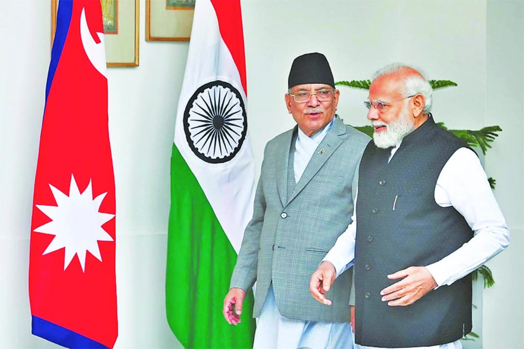 Prime Minister Dahal and his Indian counterpart Narendra Modi  RSS