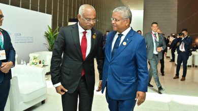 Maldivian President Ibrahim Mohamed Solih (L) and Seychelles' President Wavel Ramkalawan. (Photo/President's Office)