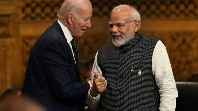 President of the US Joe Biden speaks with Prime Minister of India Narendra Modi at the G20 Summit opening session in Nusa Dua, Bali, Indonesia, Tuesday, Nov 15, 2022. REUTERS