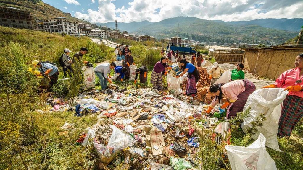 In Bhutan, the road to green development is paved with plastic