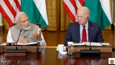 U.S. President Joe Biden and India's Prime Minister Narendra Modi meet with senior officials and CEOs of American and Indian companies in the East Room of the White House in Washington, U.S., June 23, 2023. REUTERS/Evelyn Hockstein