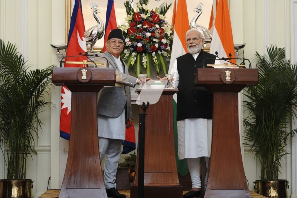 PM Modi held wide-ranging talks with Nepal PM Pushpakamal Dahal 'Prachanda'.