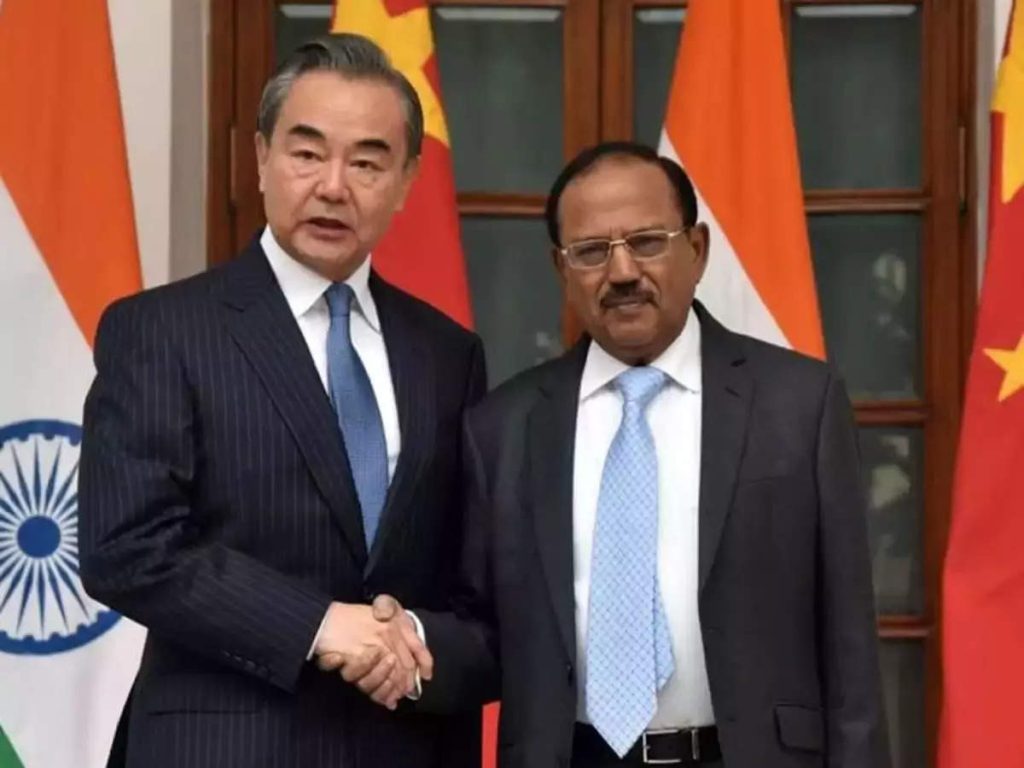 National Security Advisor Ajit Doval with top Chinese diplomat Wang Yi. (File)
