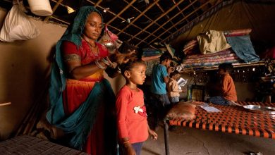 A Pakistani Hindu family at a makeshift camp in Anganwana village, Jodhpur. File | Photo Credit: ANUJ ARORA