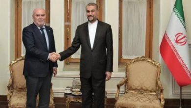 Iranian Foreign Minister Hossein Amir-Abdollahian and Hassan Kazemi Qomi, the ambassador of Iran to Afghanistan.