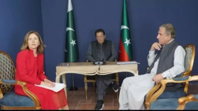 A photo of a meeting between the Pakistan Tehreek-e-Insaf (PTI) leadership and IMF officials on June 7, 2023. PHOTO: IMRAN KHAN INSTAGRAM