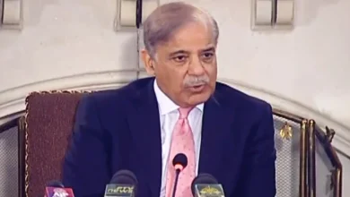 PM Shehbaz Sharif addresses cheques distribution ceremony under the Prime Minister’s Youth Business and Agriculture Loan Scheme on July 16, 2023. — Twitter video screengrab/@GovtofPakistan
