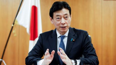 Japan's Economy, Trade and Industry Minister Yasutoshi Nishimura