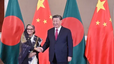 Chinese President Xi Jinping said China supports Bangladesh in “opposing external interference” and that Beijing will work with Dhaka to support each other on their core interests (X/SpokespersonCHN)
