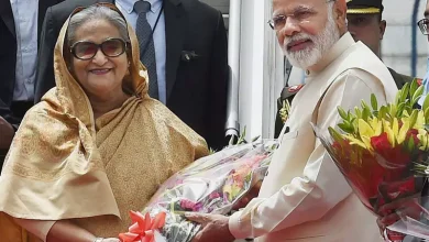 Bangladesh prime minister Sheikh Hasina and her Indian counterpart Narendra Modi.