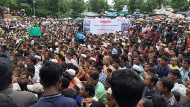 The Rohingyas hold a peaceful rally demanding justice for the genocide in Myanmar in 2017 and five-point demands including dignified repatriation with full civil rights in their own homes in Cox’s Bazar on Friday, August 25, 2023. Photo: Dhaka Tribune
