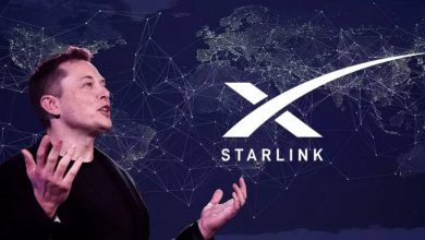 Elon Musk and Starlink's Logo.