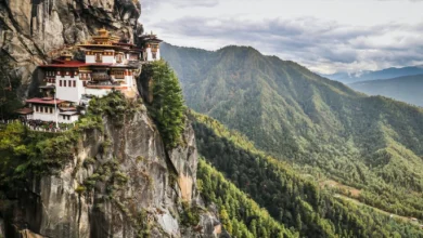 The Taktsang Monastery above the Paro Valley in Bhutan. Suzanne Stroeer—Getty Images