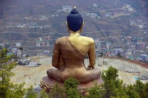 The Buddha Dordenma statue overlooks the town of Thimphu, Bhutan, April 16, 2016. |REUTERS