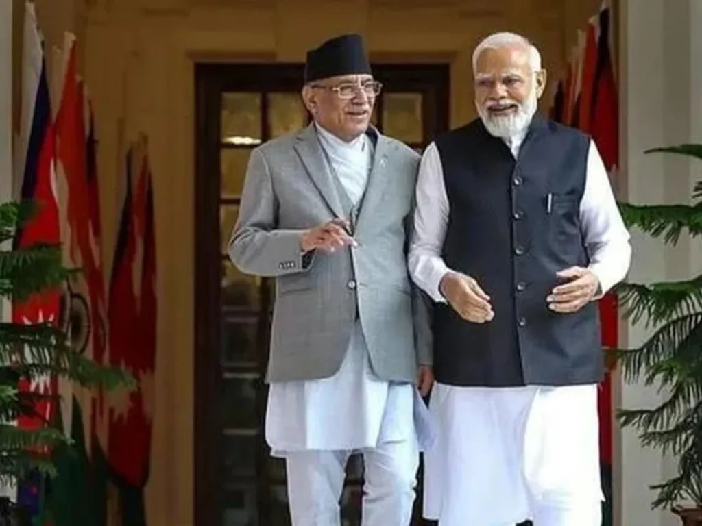 Prime Minister Narendra Modi and Prime Minister of Nepal Pushpa Kamal Dahal ‘Prachanda’. (File Photo/AFP)