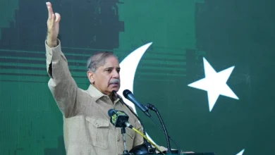 Prime Minister Muhammad Shehbaz Sharif addressing a ceremony to inaugurate Barakahu Bypass in Islamabad on August 3, 2023. — PM's Office