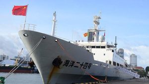 The Chinese People's Liberation Army Navy warship HAI YANG 24 HAO arrived at the port of Colombo on a formal visit this morning (10th August 2023).
