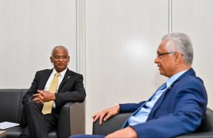 President Ibrahim Mohamed Solih to the Prime Minister of Mauritius