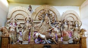 Photo: Durga Puja was organised with 801 idols of gods and goddesses on the Shikdar Bari Puja mandap in 2019.