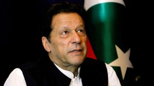 FILE PHOTO: Former Pakistani Prime Minister Imran Khan pauses as he speaks with Reuters during an interview, in Lahore, Pakistan March 17, 2023. REUTERS/Akhtar Soomro/File Photo