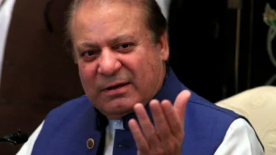 FILE PHOTO: Nawaz Sharif, former Prime Minister and leader of Pakistan Muslim League (N) gestures during a news conference in Islamabad, Pakistan May 10, 2018. REUTERS/Faisal Mahmood