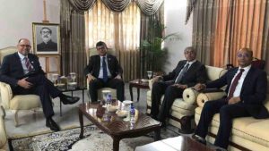 US Ambassador to Bangladesh Peter Haas holds meeting with Foreign Secretary Masud Bin Momen at State Guesthouse Padma on 30 November 2023. Photo: Courtesy