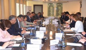 Pakistan's finance ministry officials hold meeting with IMF delegation in Islamabad, Pakistan on November 2, 2023. (Pakistan's finance ministry)