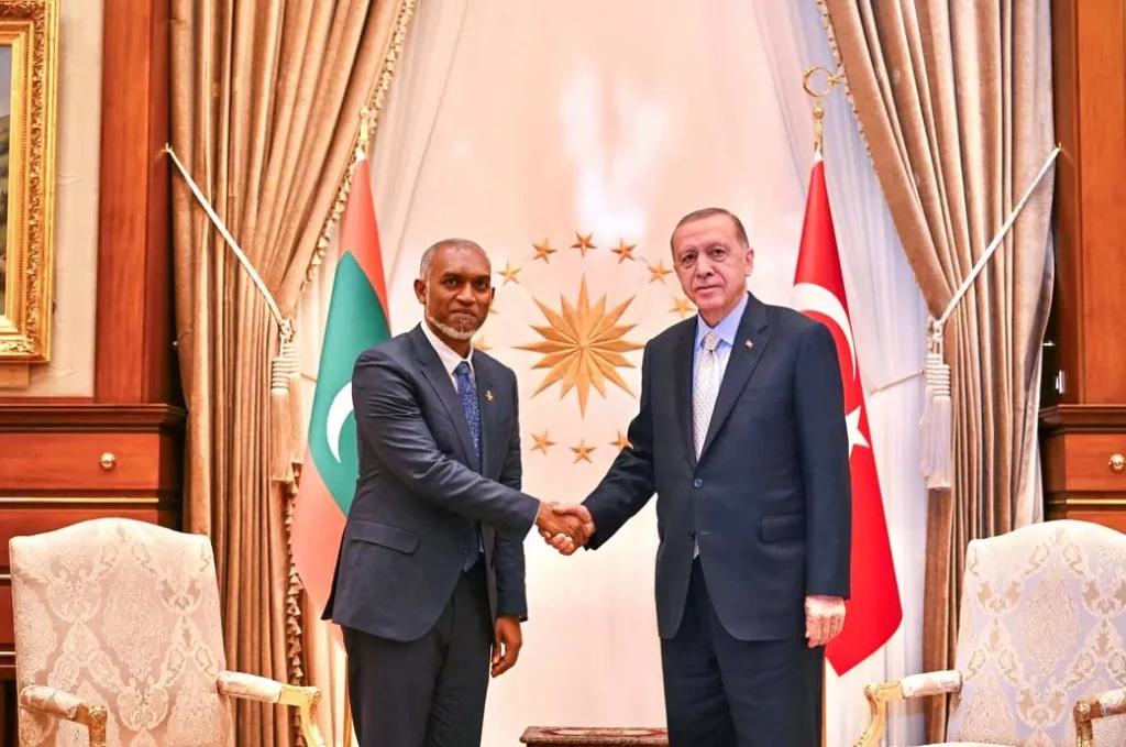 President of Maldives Dr Mohamed Muizzu & President of Türkiye Mr Recep Tayyip Erdoğan. Pic: The President's Office