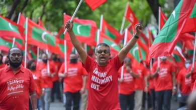 A capture from the Opposition Coalition's rally 'Maldivians in Defense of Independence' held on November 12, 2021. (Sun Photo/Mohamed Hayyan)