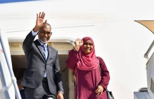 President Muizzu is accompanied by First Lady Sajidha Mohamed and a high-level government delegation.