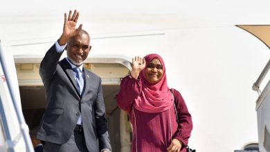 President Muizzu is accompanied by First Lady Sajidha Mohamed and a high-level government delegation.