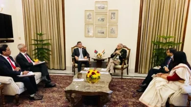 Foreign Secretary Masud Bin Momen meets with his Indian counterpart Vinay Kwatra at Hyderabad House in New Delhi, India on Friday, November 24, 2023. Photo: UNB