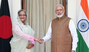 Prime Minister Narendra Modi and his Bangladeshi counterpart Sheikh Hasina