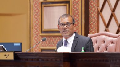 Parliament Speaker, former President Mohamed Nasheed presides over a parliamentary sitting. (Photo/People's Majlis)