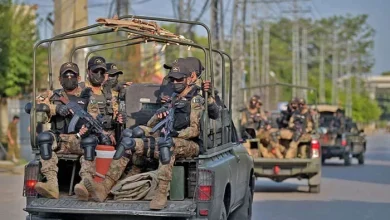 Pakistan's army commandos depart in their vehicles in Rawalpindi, Pakistan, on September 13, 2021. — AFP/File