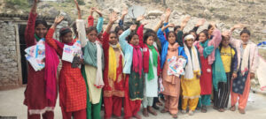 Members of the girls’ group combating social ills formed at Janata Basic School at Bharata of Naraharinath Rural Municipality of Kalikot in this recent photo. Tularam Pandey/TKP