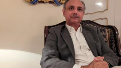 PTI leader Omar Ayub Khan in his house in Islamabad