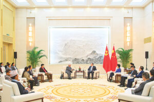 Maoist Centre politicians meet Chinese leaders in Beijing. Photo: Courtesy of IDCPC