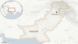 A passenger bus fell into a ditch after a tire burst in Pakistan, killing 28