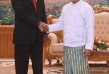 Sri Lanka's Defence Secretary, General Kamal Gunaratne, called on Myanmar Prime Minister Min Aung Hlaing at the Prime Minister's office, and requested assistance in rescuing the captive Sri Lankans