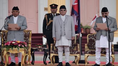 Nepal's new Prime Minister KP Sharma Oli took oath