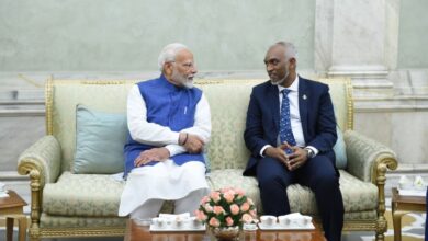 Maldives President Dr Mohamed Muizzu and Indian Prime Minister Narendra Modi. File Photo