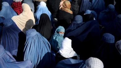 Afghan women are forbidden to speak loudly and look at other men