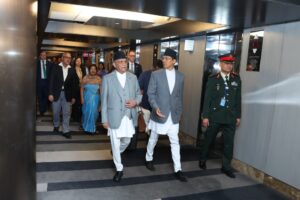 Prime Minister Oli arrives New York