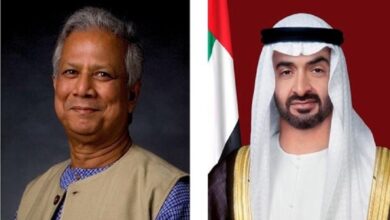 Dr. Yunus' gratitude to the President of the Emirates